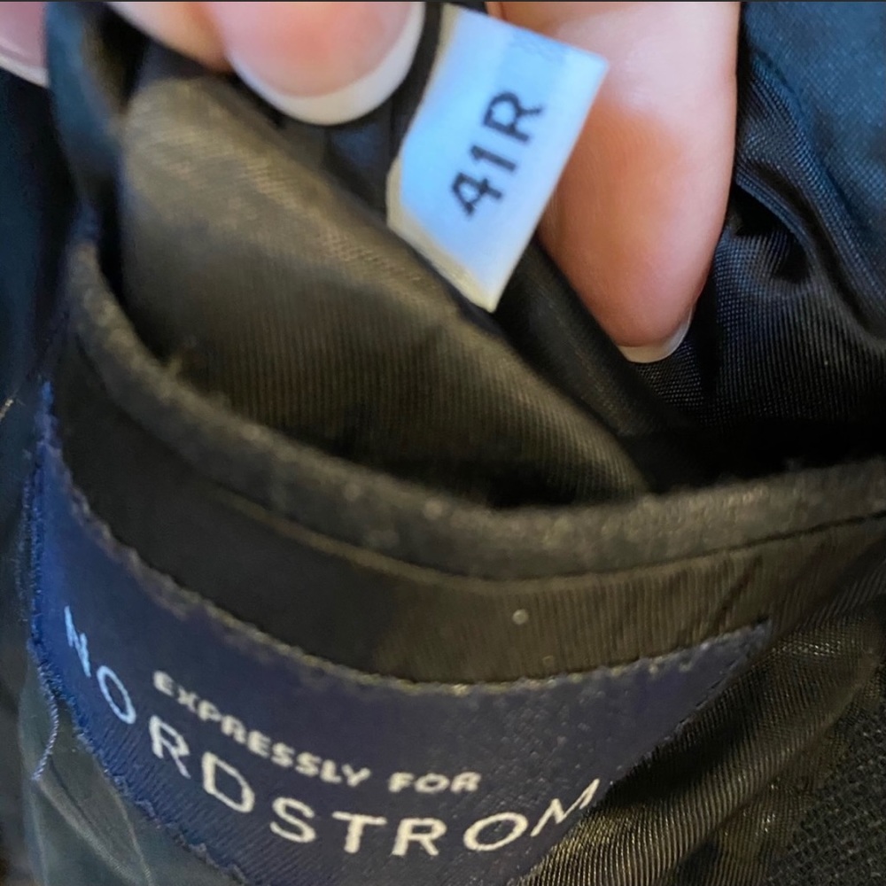 Ted Baker London Nordstrom 3 Button Black Blazer 41R Suit English Sports Coat - Picture 7 of 7